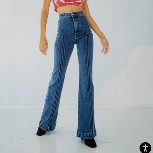 ROLLERGIRL FLARES / BLUE CLUE WASH